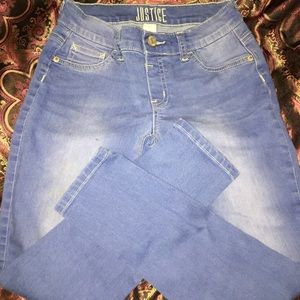 Justice little girl jegging size 12